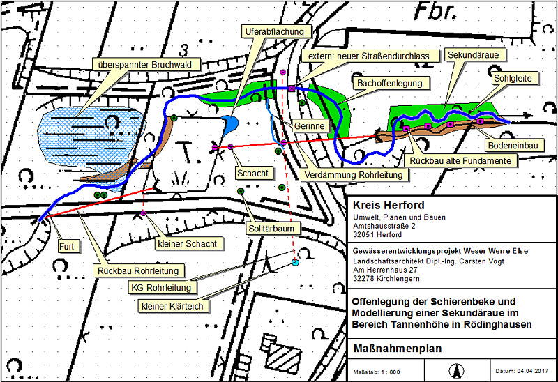 Schierenbeke Tannenhöhe Bachoffenlegung karte.2
